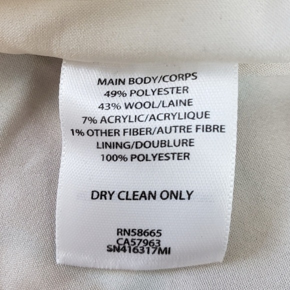 Women’s Something Navy Single Breasted Wool Blend Plaid Coat, size Large… - Picture 7 of 8